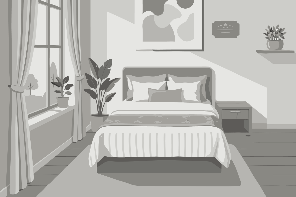 Zweibettzimmer mit Etagenbett und Gemeinschaftsbad